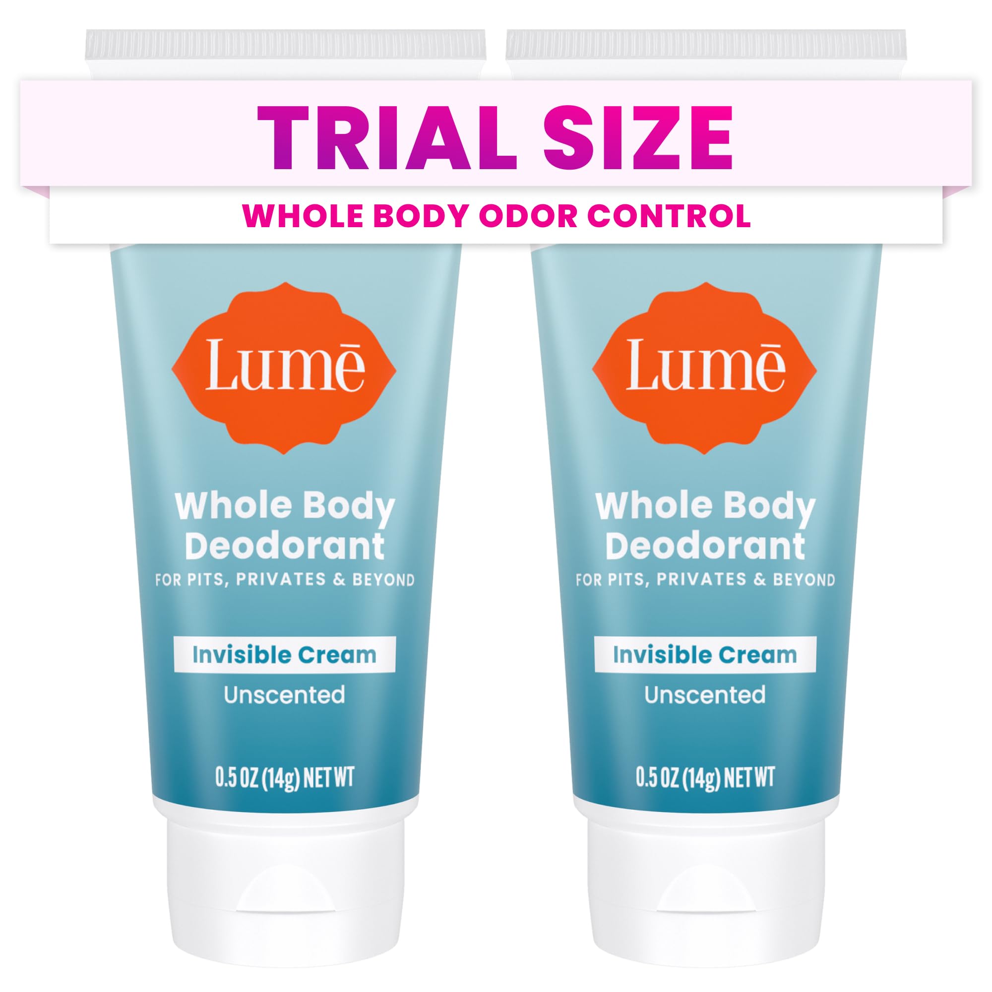 Desodorante Lume corporal mini crema invisible, aplicación suave para uso diario sin manchas.