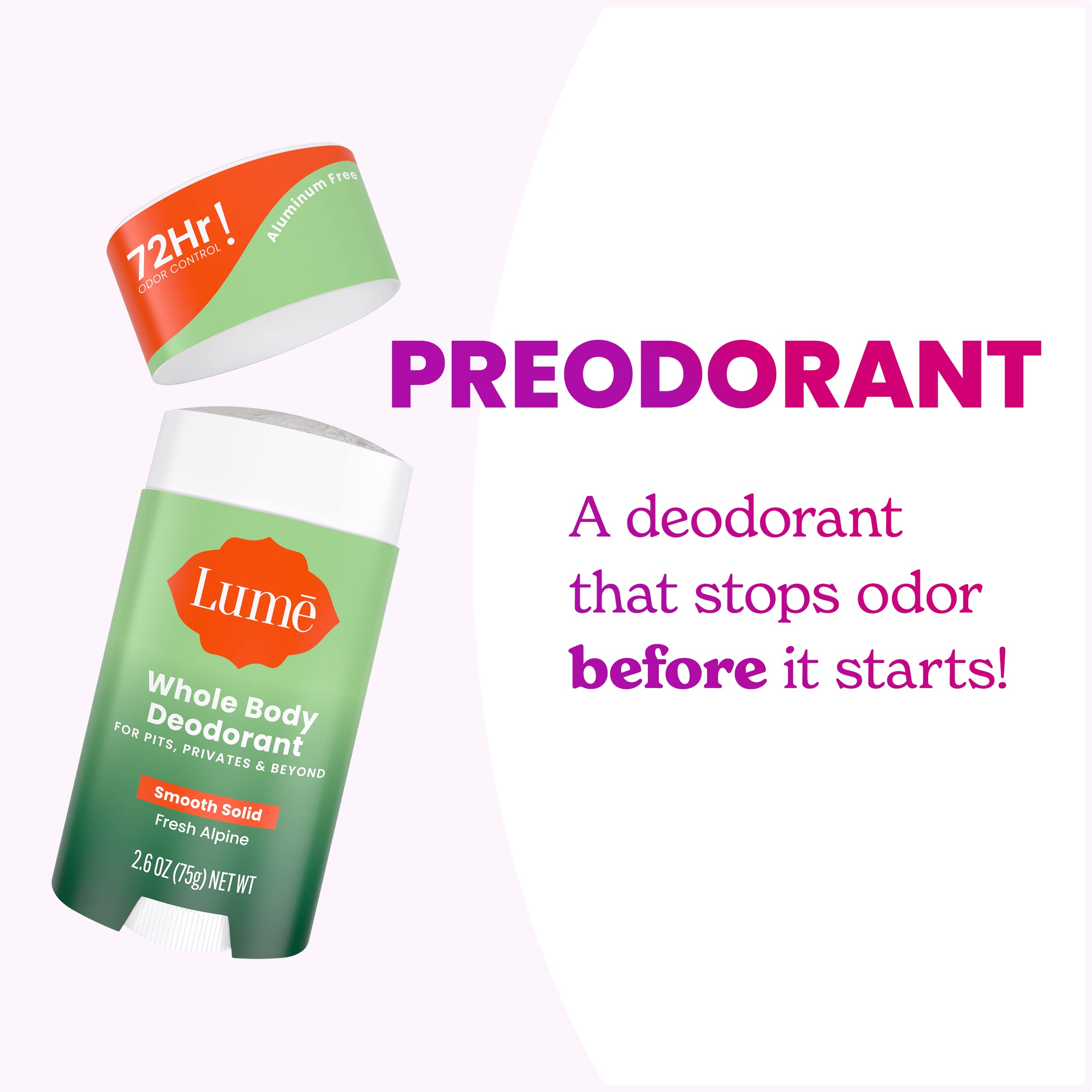Pack double de déodorants solides Lume, pratique pour voyager.