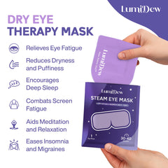 LumiDew mascarilla ojos calor relajante para descanso nocturno