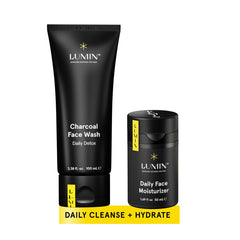 Conjunto Lumin Dúo Dinámico para hombre, rutina simple y piel fresca.