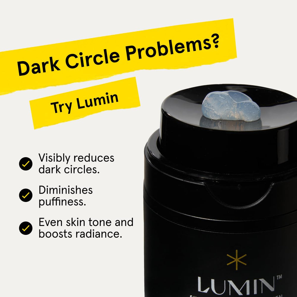 Fórmula de Lumin con niacinamida y cafeína cuida la mirada día a día.