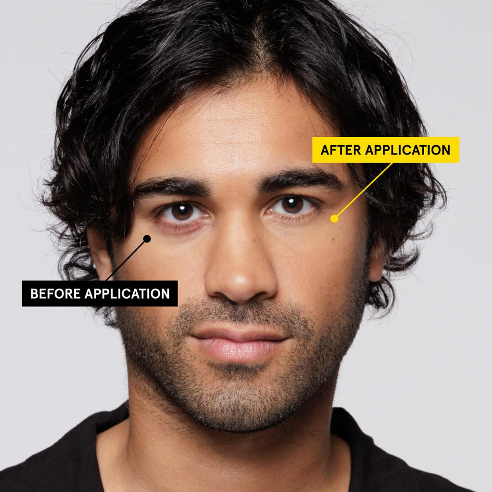 Aplicación suave de Lumin Corrector para sombras bajo los ojos.