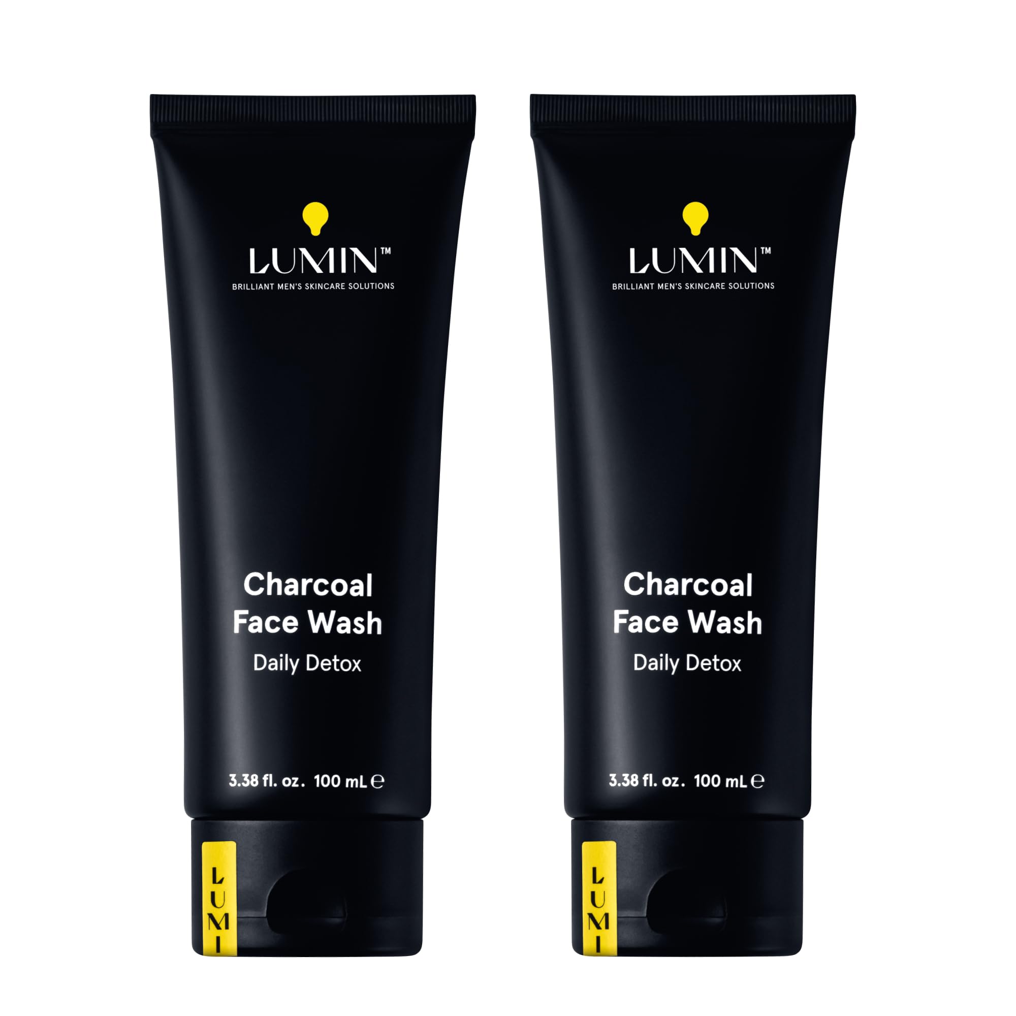 Lumin limpiador facial con carbón activado: etiqueta visible, confianza diaria para piel sensible.