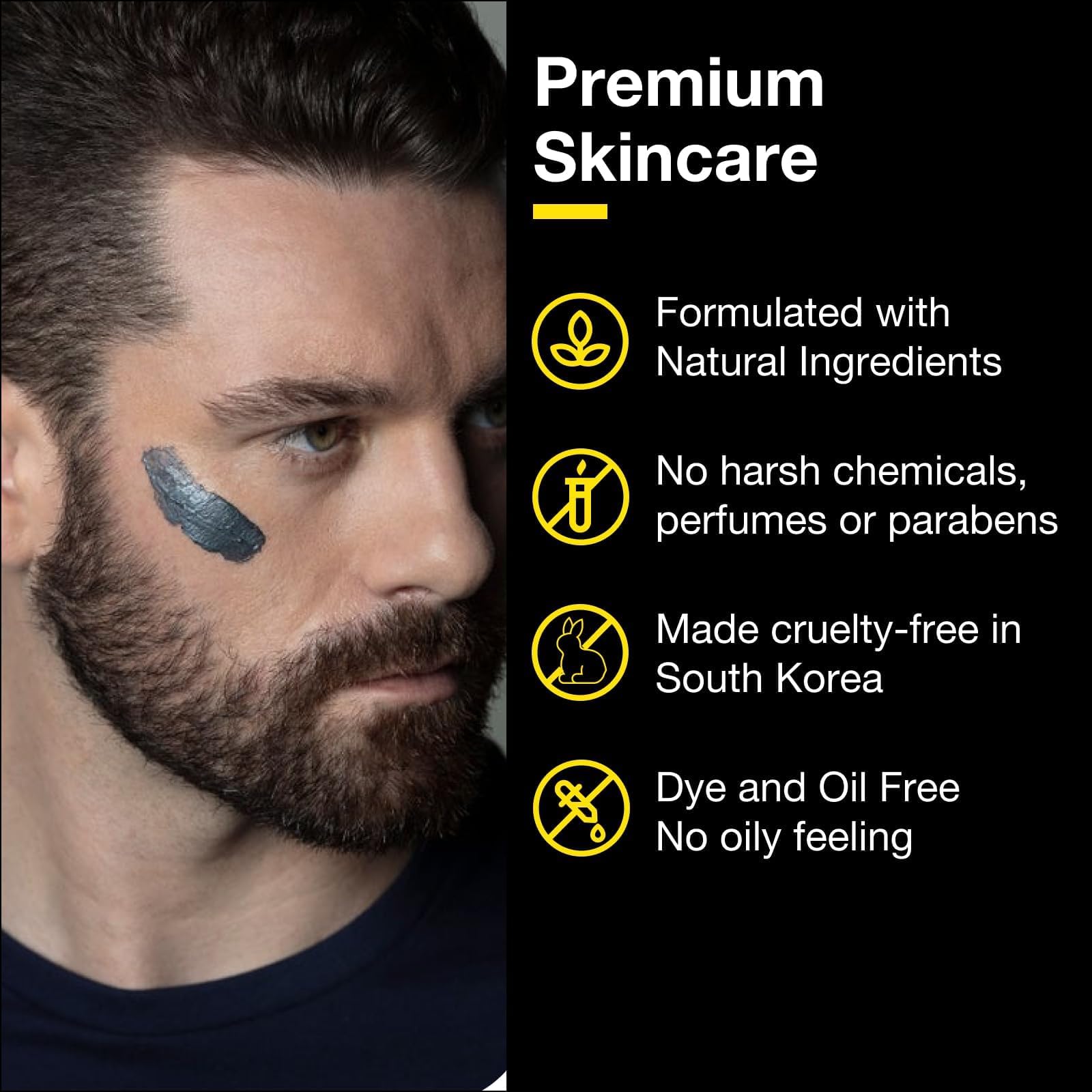 Lumin limpiador facial con carbón activado: manos aplicando para desintoxicación diaria.