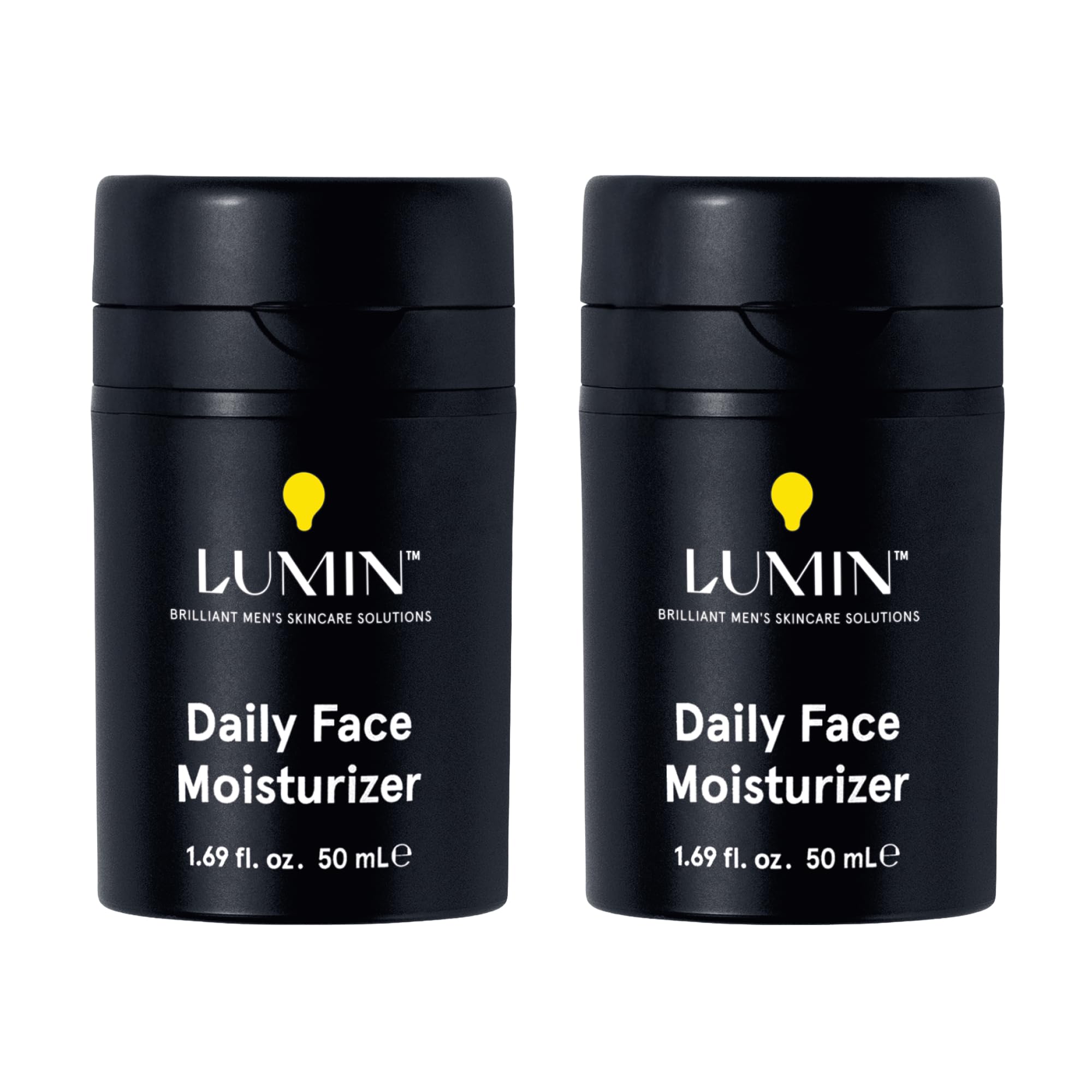Soin visage Lumin pour homme, flacon 50ml, hydratation durable.