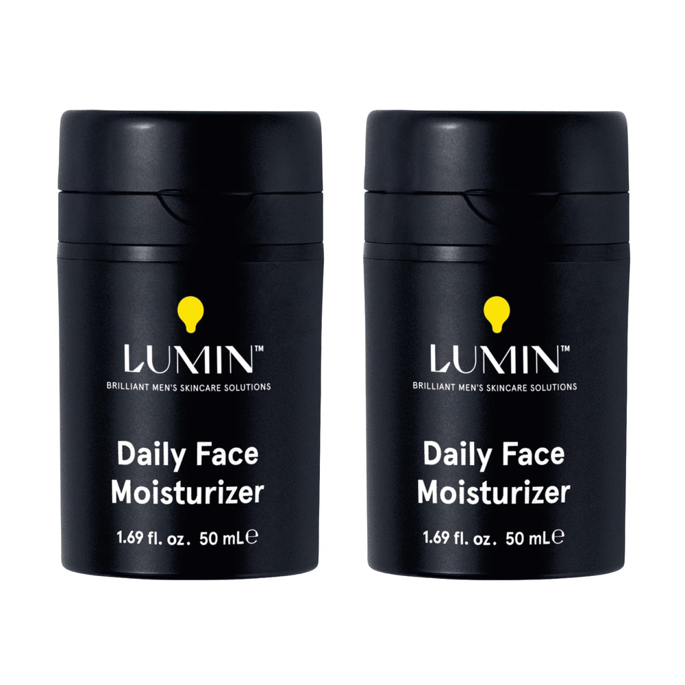 Soin visage Lumin pour homme, flacon 50ml, hydratation durable.