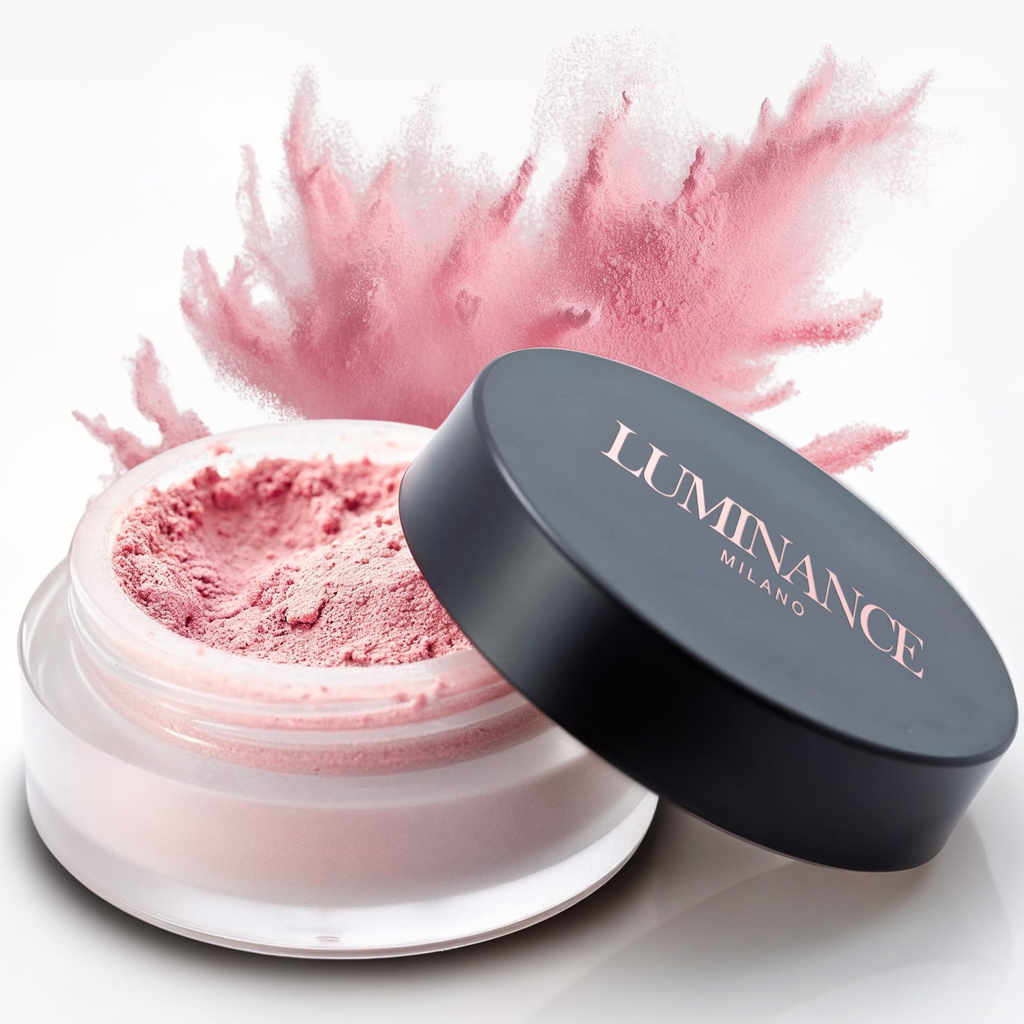 Luminance Milano Ultra Pink Polvo Suelto: acabado suave y mate que controla brillos