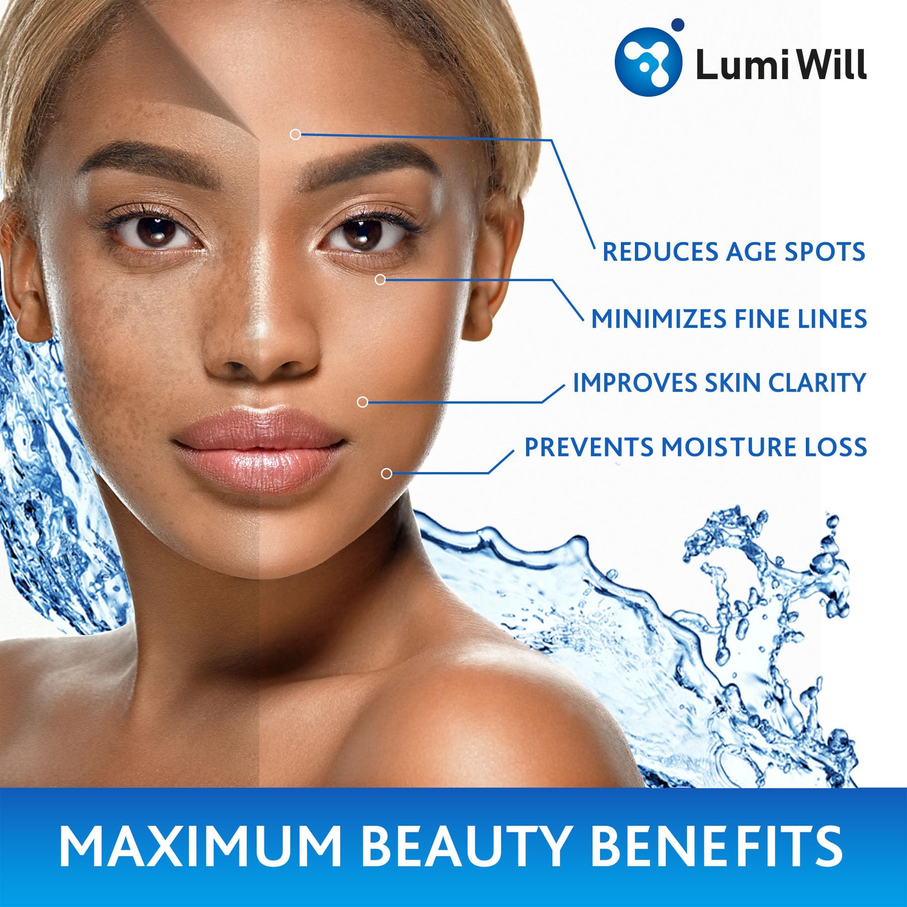 LUMI WILL vitaminas B5 C E y té verde para nutrición.