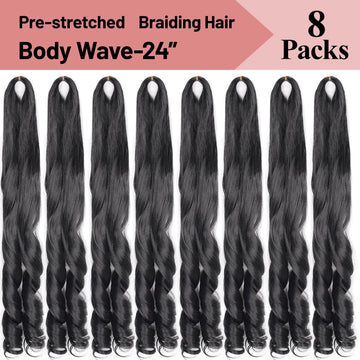 Luoyudu cabello francés rizo brillante 24 pulgadas, realce de volumen natural.