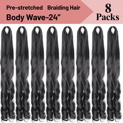 Luoyudu cabello francés rizo brillante 24 pulgadas, realce de volumen natural.