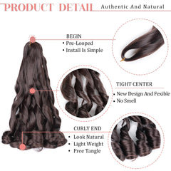 Luoyudu paquete extensiones trenza 75 g, volumen equilibrado.