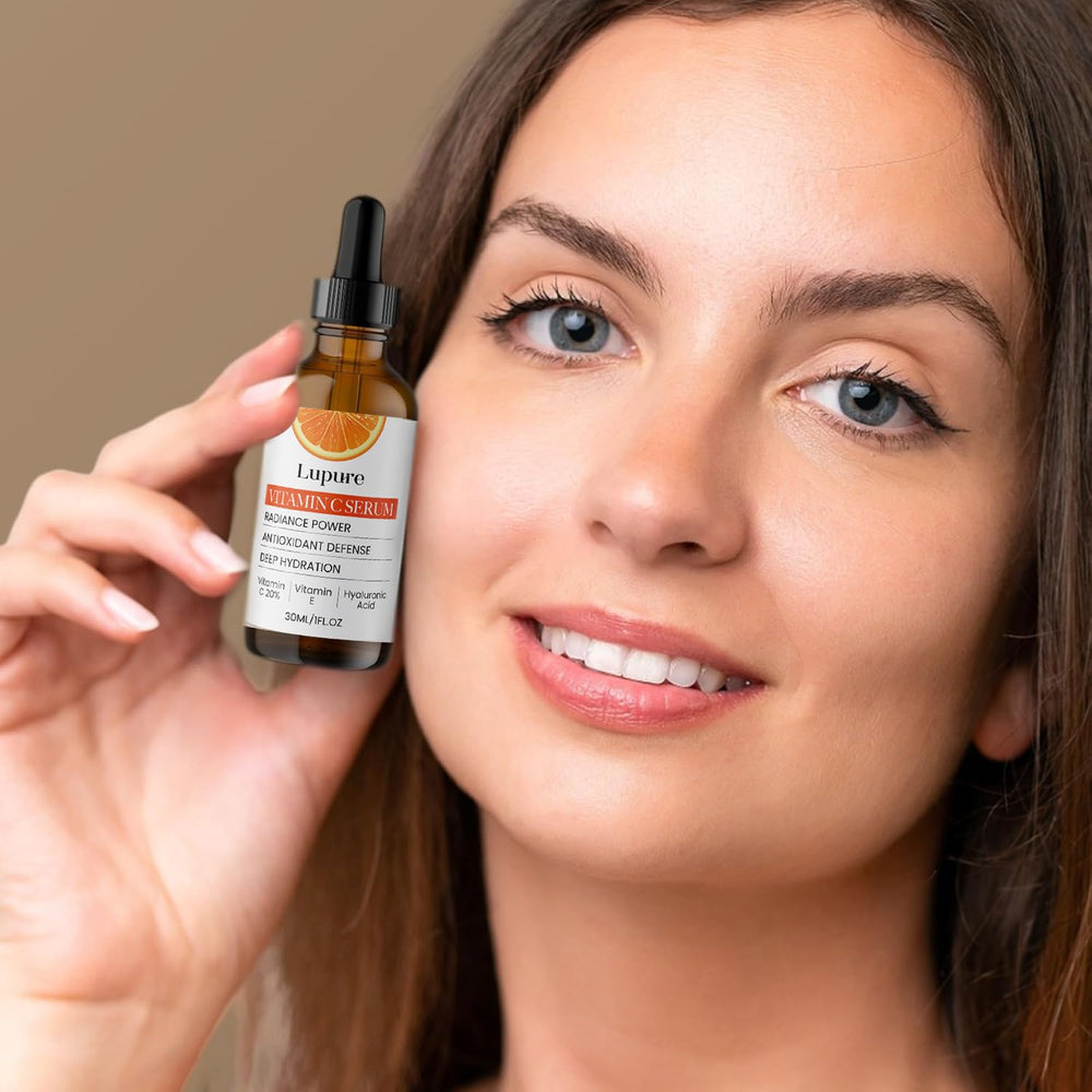 Lupure Vitamin C Serum 20% packaging front signals premium gift-ready design