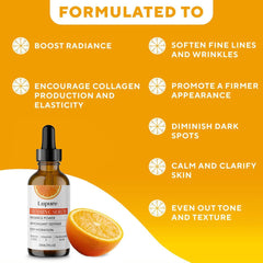 Lupure Vitamin C Serum 20% texture closeup reveals lightweight, fast-absorbing formula