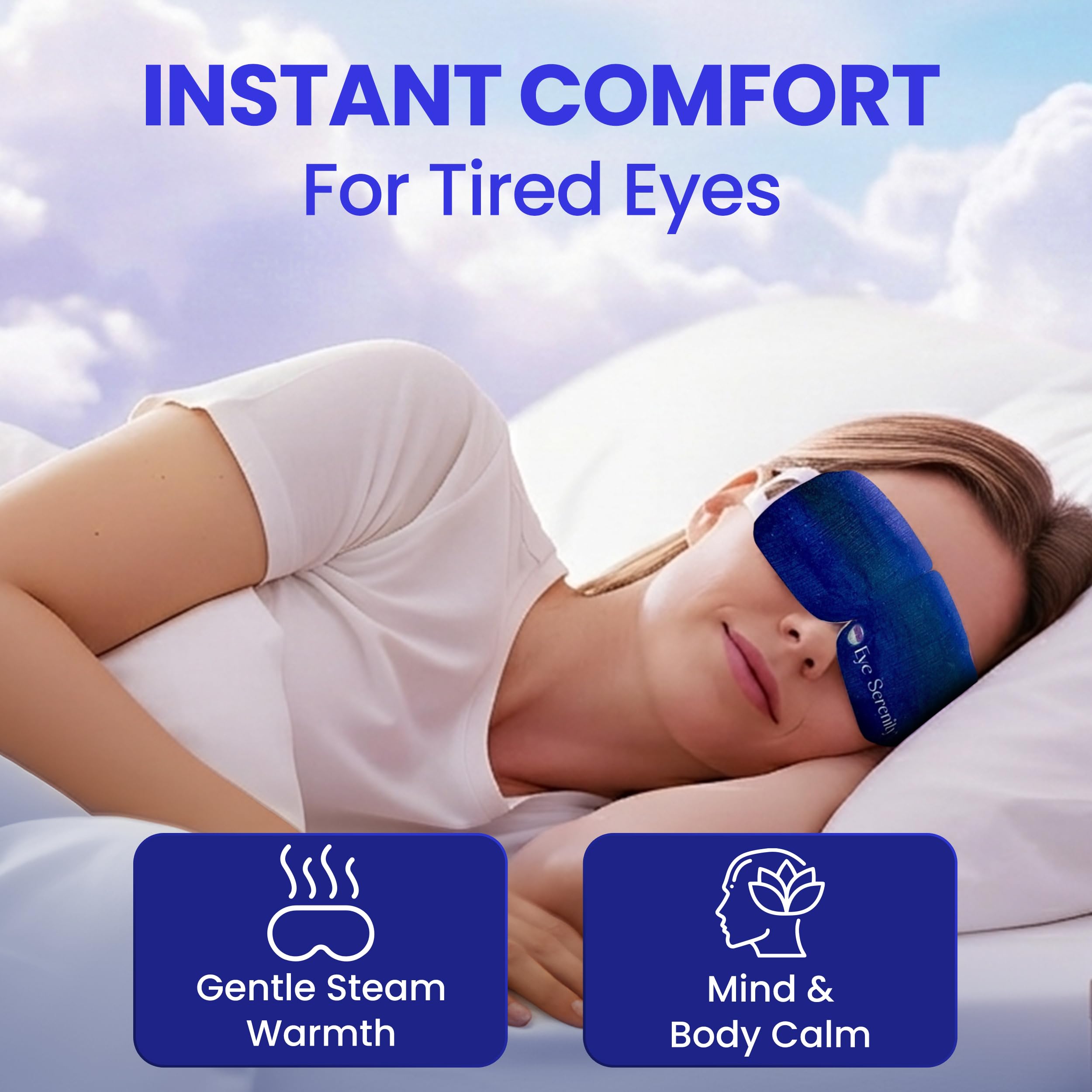 Masque yeux vapeur nocturne Lure Essentials pour préparer le sommeil