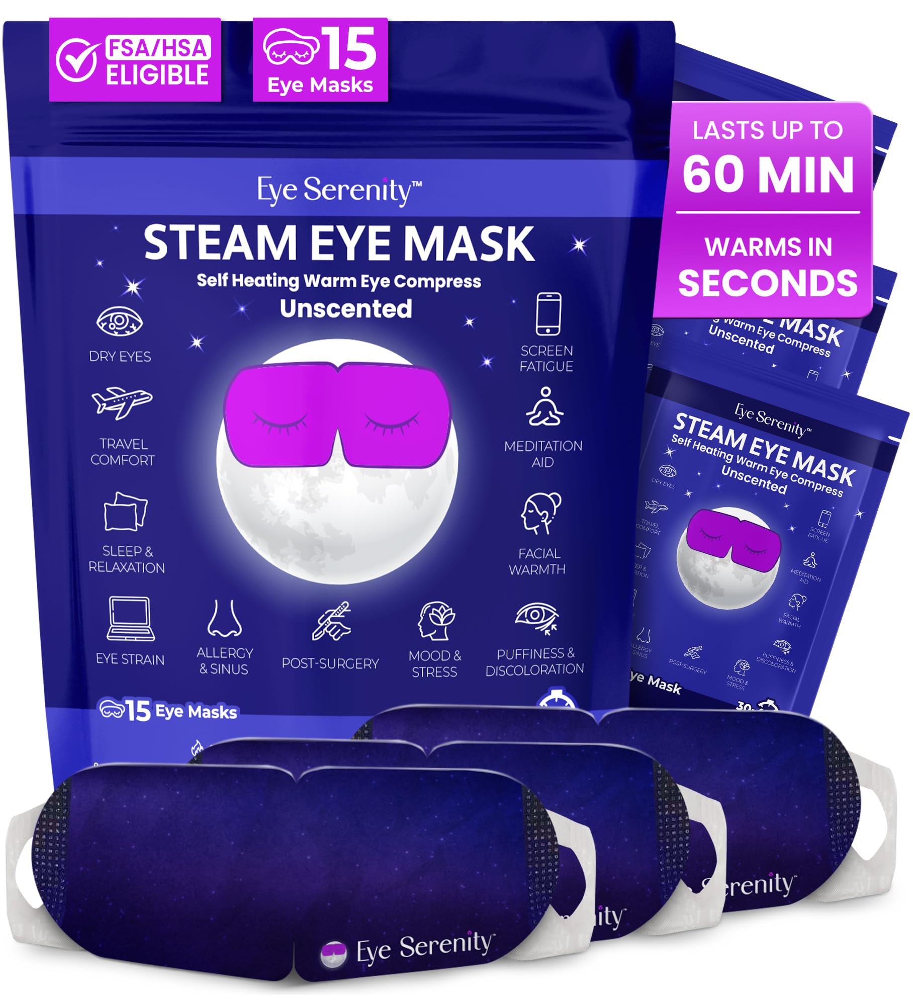 Lure Essentials Masque Yeux Vapeur pour détente après l'écran