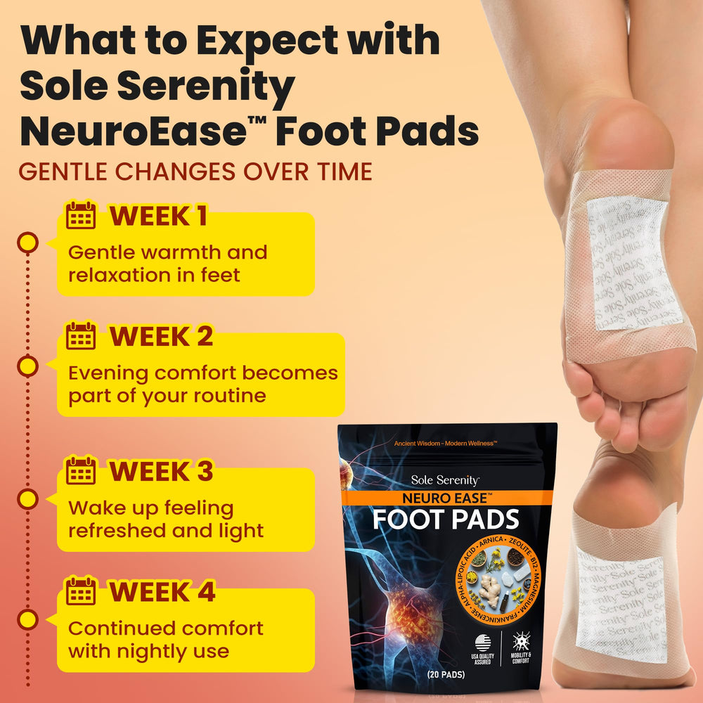 S Sole Serenity NeuroEase de Lure Essentials: colocación fácil para una rutina nocturna de pies.