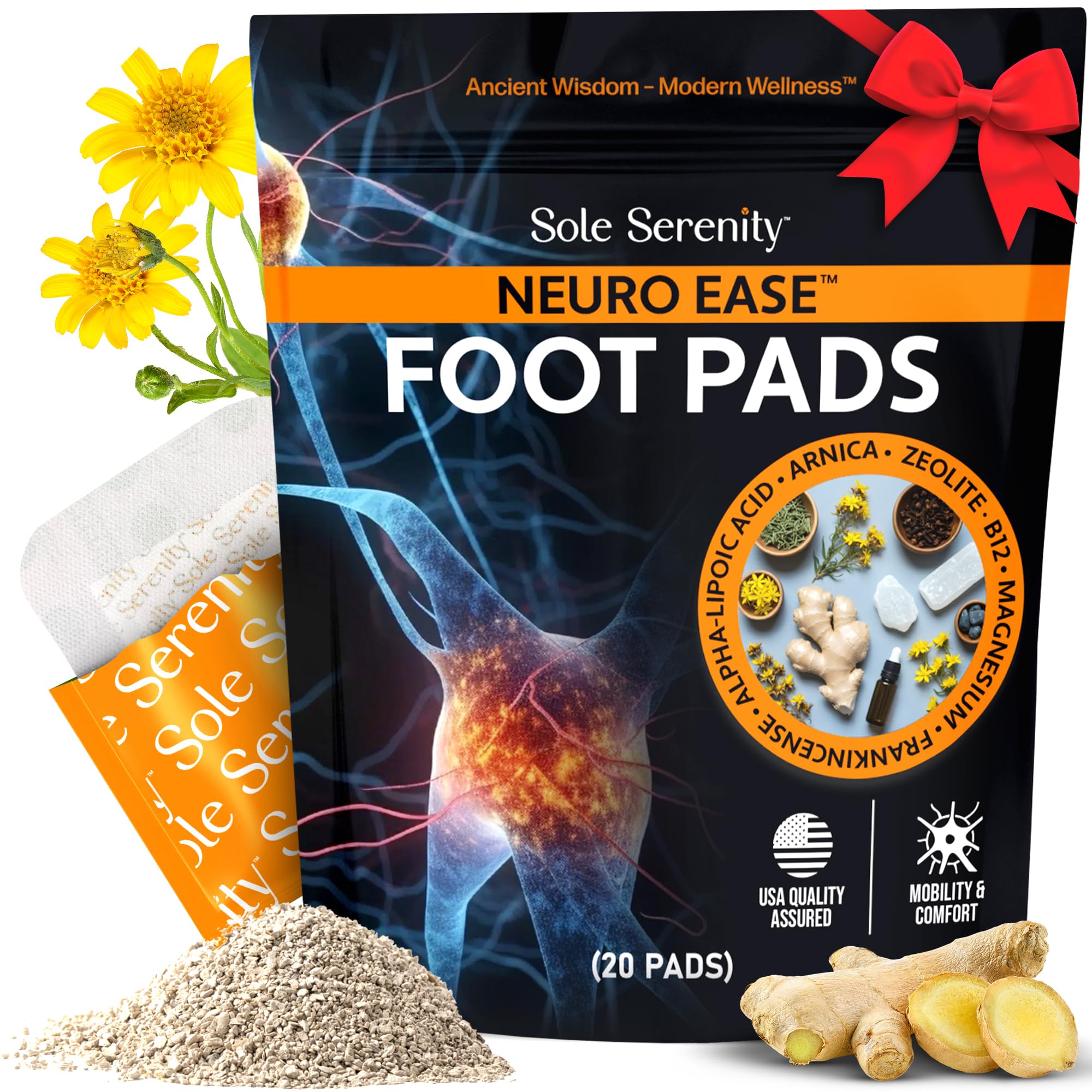 Sole Serenity NeuroEase de Lure Essentials: parches para pies cansados durante la noche.