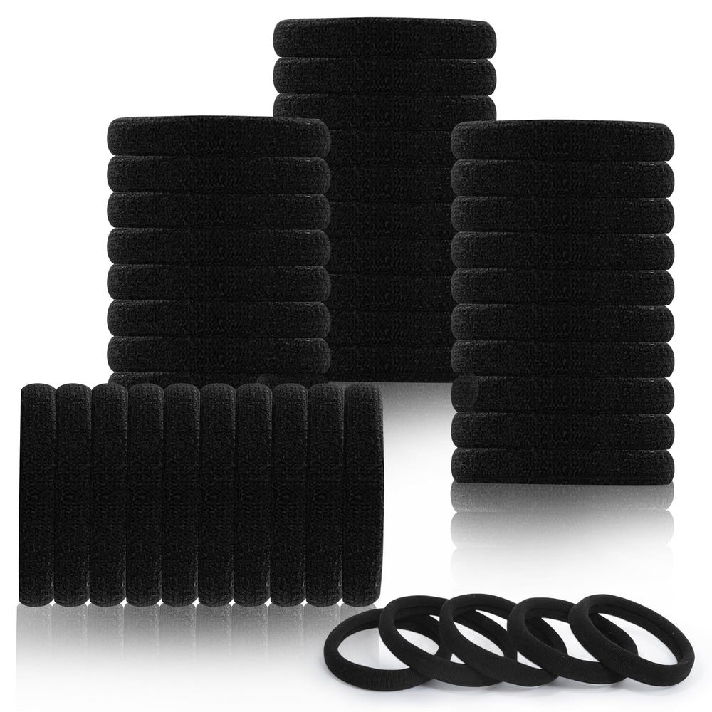 LuSeren 80 gomitas negras para cabello, ideal para uso diario