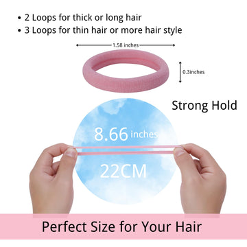 LuSeren elasticas de pelo sin daño, hechas en nylon suave.