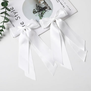 LuSeren lazo blanco para mujer y niña, ideal para looks pulidos.