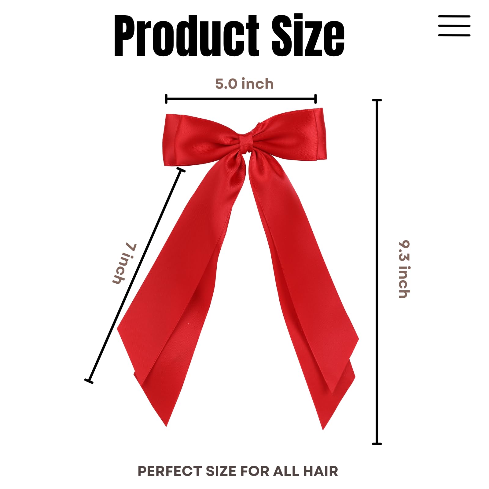 LuSeren lazo rojo para niñas y mujeres, toque chic diario.