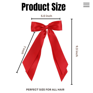 LuSeren lazo rojo para niñas y mujeres, toque chic diario.