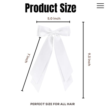 LuSeren lazo satinado blanco, elegante y suave para uso diario.