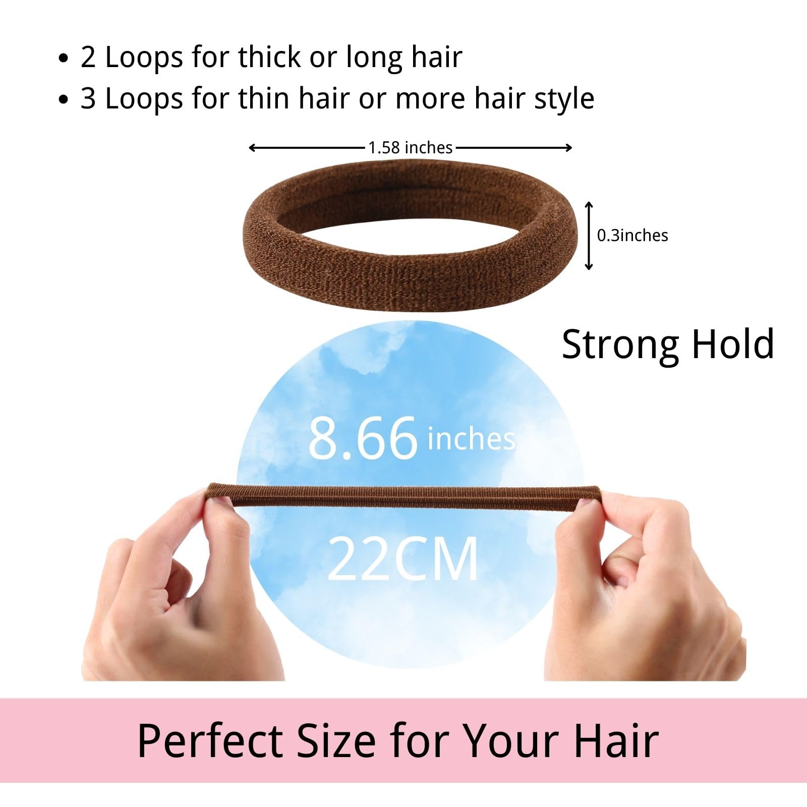 Ligas LuSeren sin daño y sin dolor para recoger el cabello con suavidad.