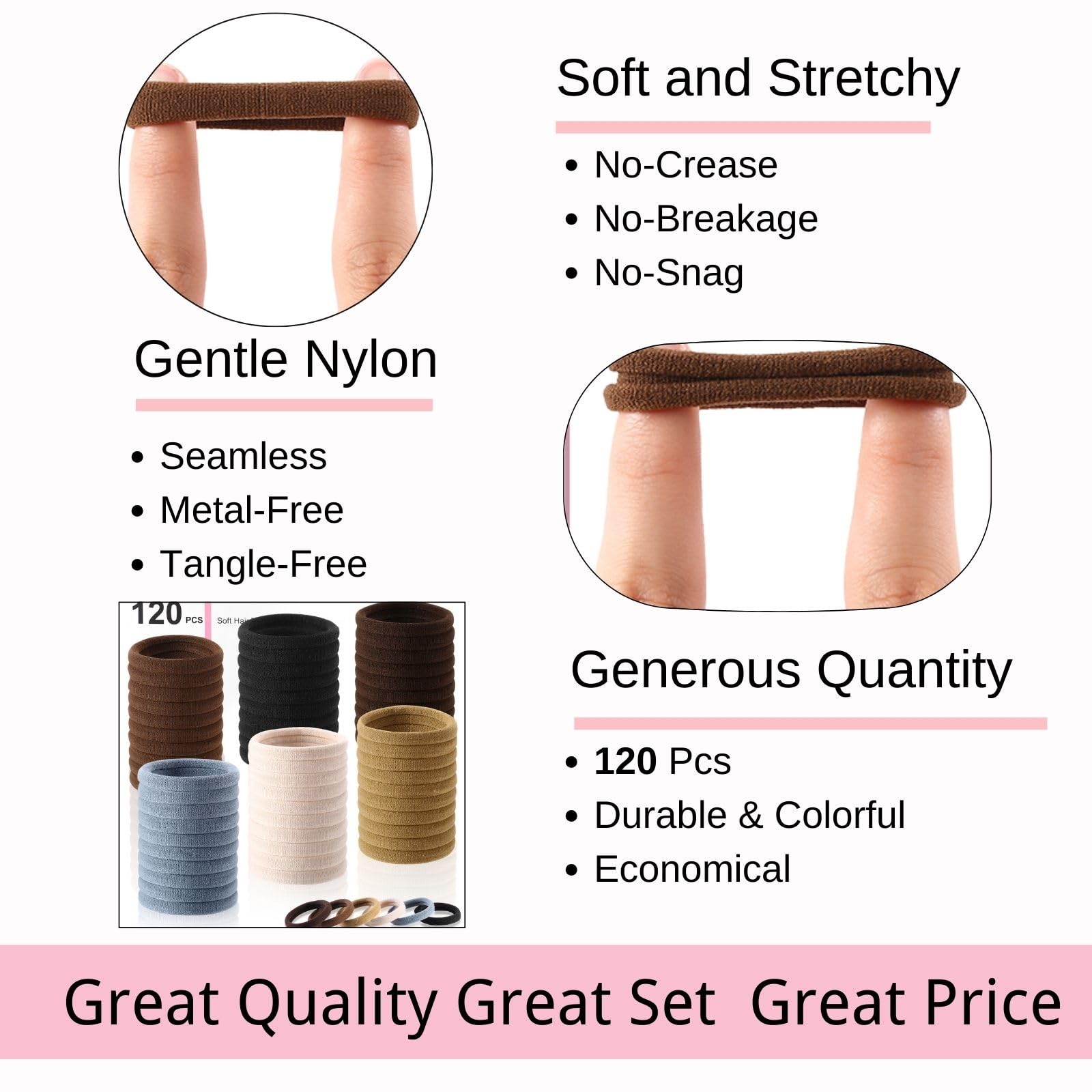 LuSeren sin costuras para cabello grueso, uso prolongado sin enredos ni marcas.