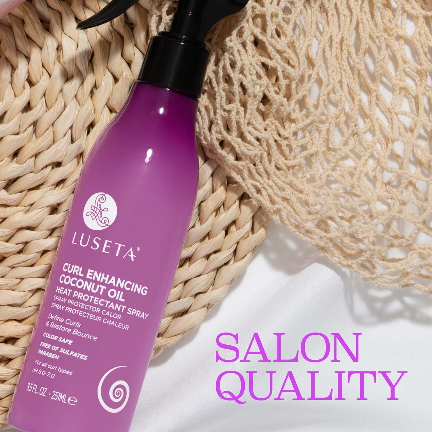 Luseta coconut and argan oil infusion nourishes hair.