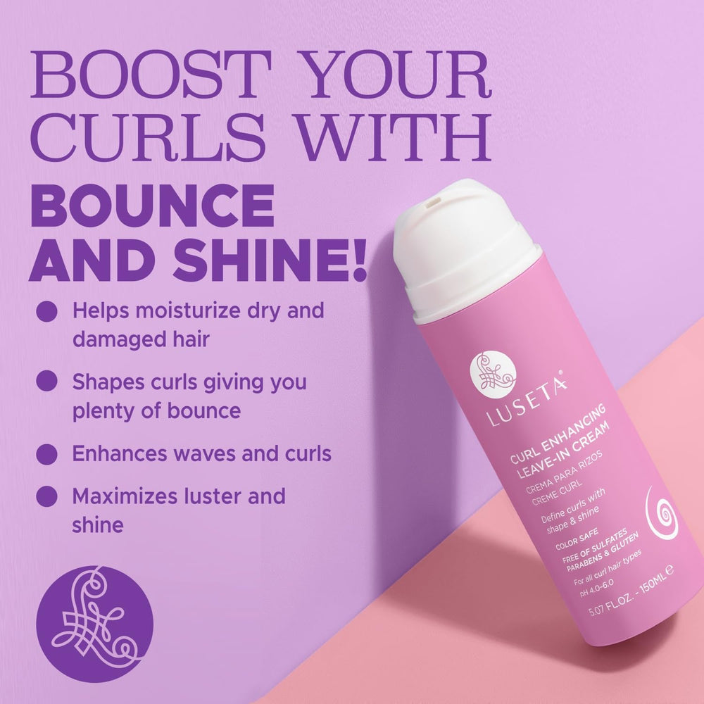 Luseta Crema Definidora de Rizos con textura cremosa que facilita peinado.