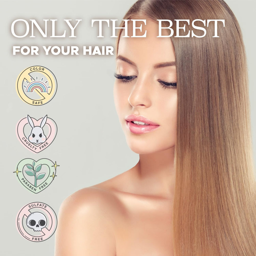 Enfoque en cabello dañado con el set Luseta para elasticidad.
