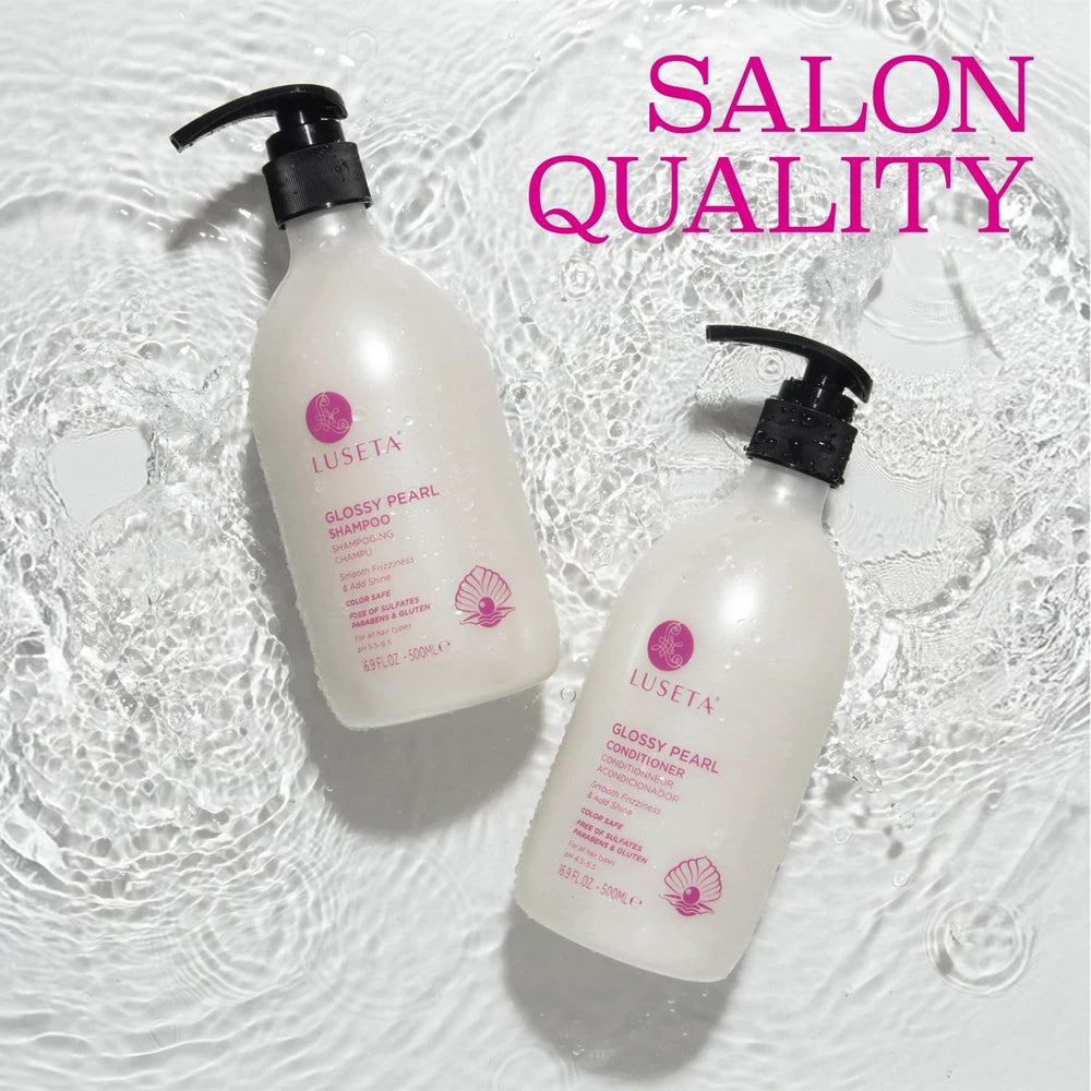 Luseta Glossy Pearl Shampoo muestra brillo instantáneo gracias a la perla.