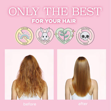 Luseta Perla Brillante sin enjuague, adecuado para todo tipo de cabello y estilos.