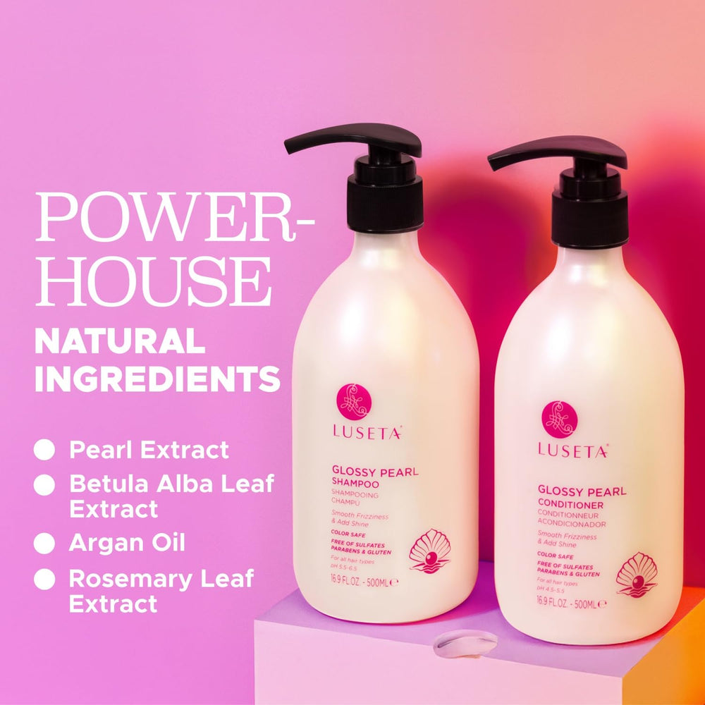 Luseta Glossy Pearl, textura rica que ayuda a peinar sin encrespamiento.