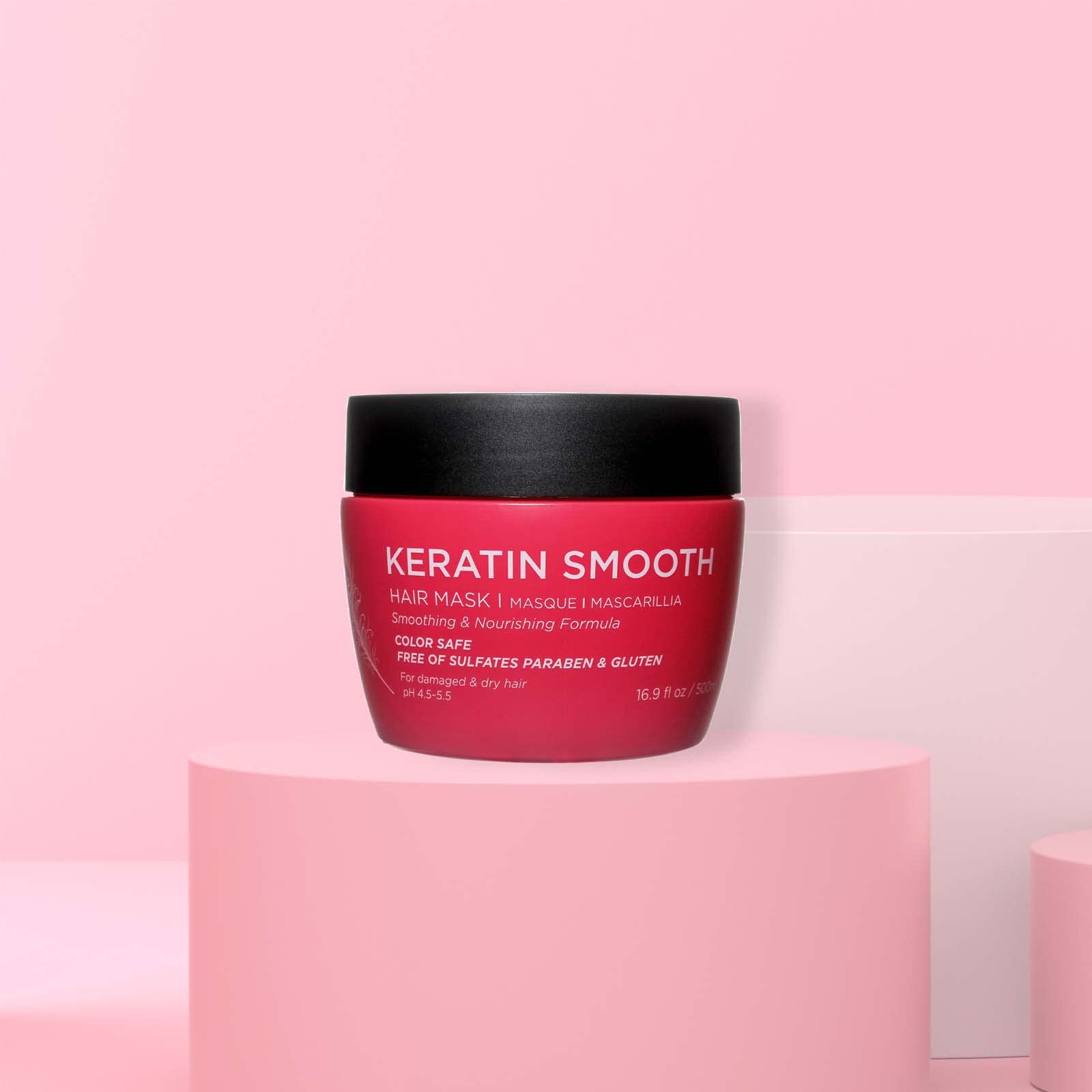 Luseta Keratin Smooth Mascarilla, textura cremosa para absorción suave