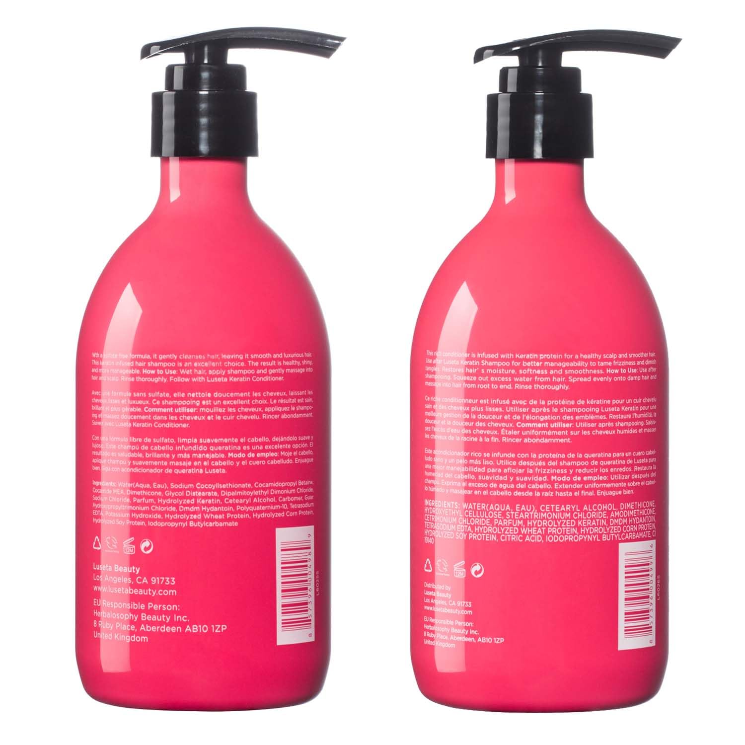L LUSETA Keratina Champú: cuidado del color seguro y cabello fortalecidos