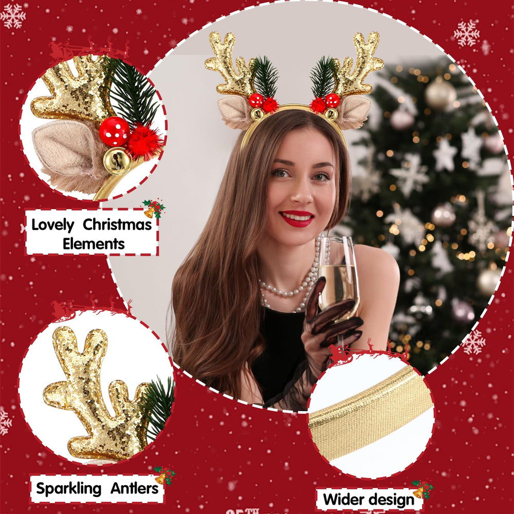 Diadema Lusofie con campana colgante para sonido navideño al moverse.