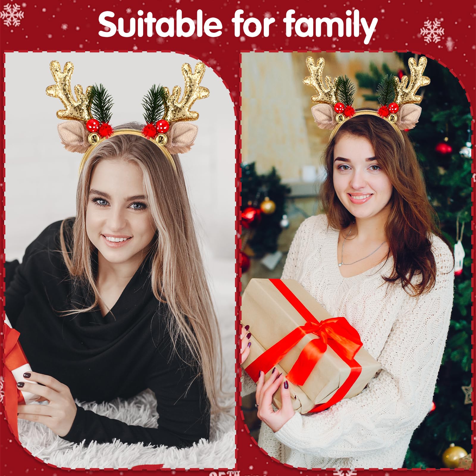 Diadema Lusofie para fiestas navideñas y cosplay.