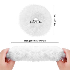 Pompón blanco Lusofie, textura suave que evita tirones