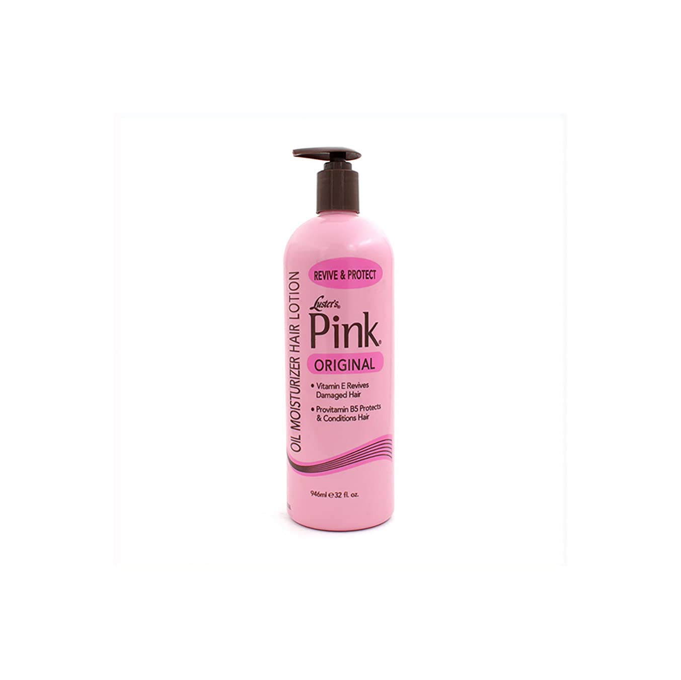 Luster's Pink Oil Moisturizer, botella frontal, hidrata cabello seco y suaviza