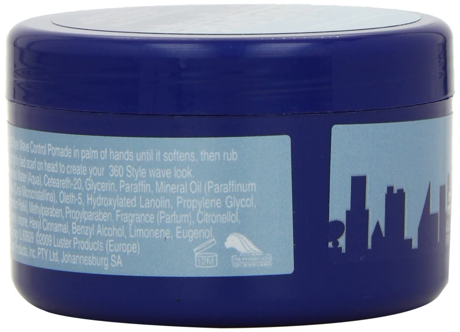 Luster's S-Curl 360 Wave Control Pomade, rutina diaria, mantiene ondas definidas durante el día.