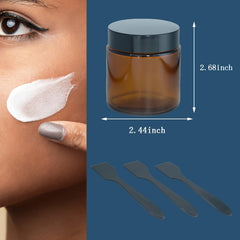 Lustervial frascos de vidrio ámbar 4oz con tapa, diseño a prueba de fugas.