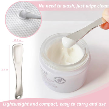 LUTQ espátula de plata para mezclar y aplicar crema con higiene.