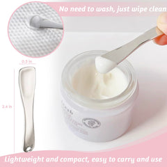 LUTQ espátula de plata para mezclar y aplicar crema con higiene.
