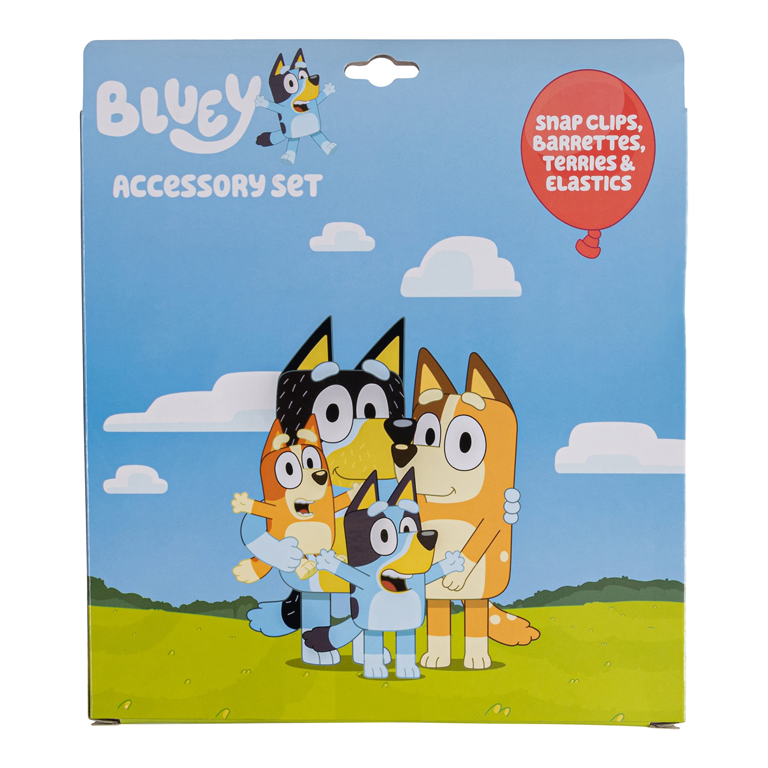 Presentación de accesorios Luv Her Bluey para ordenar y viajar con estilo.