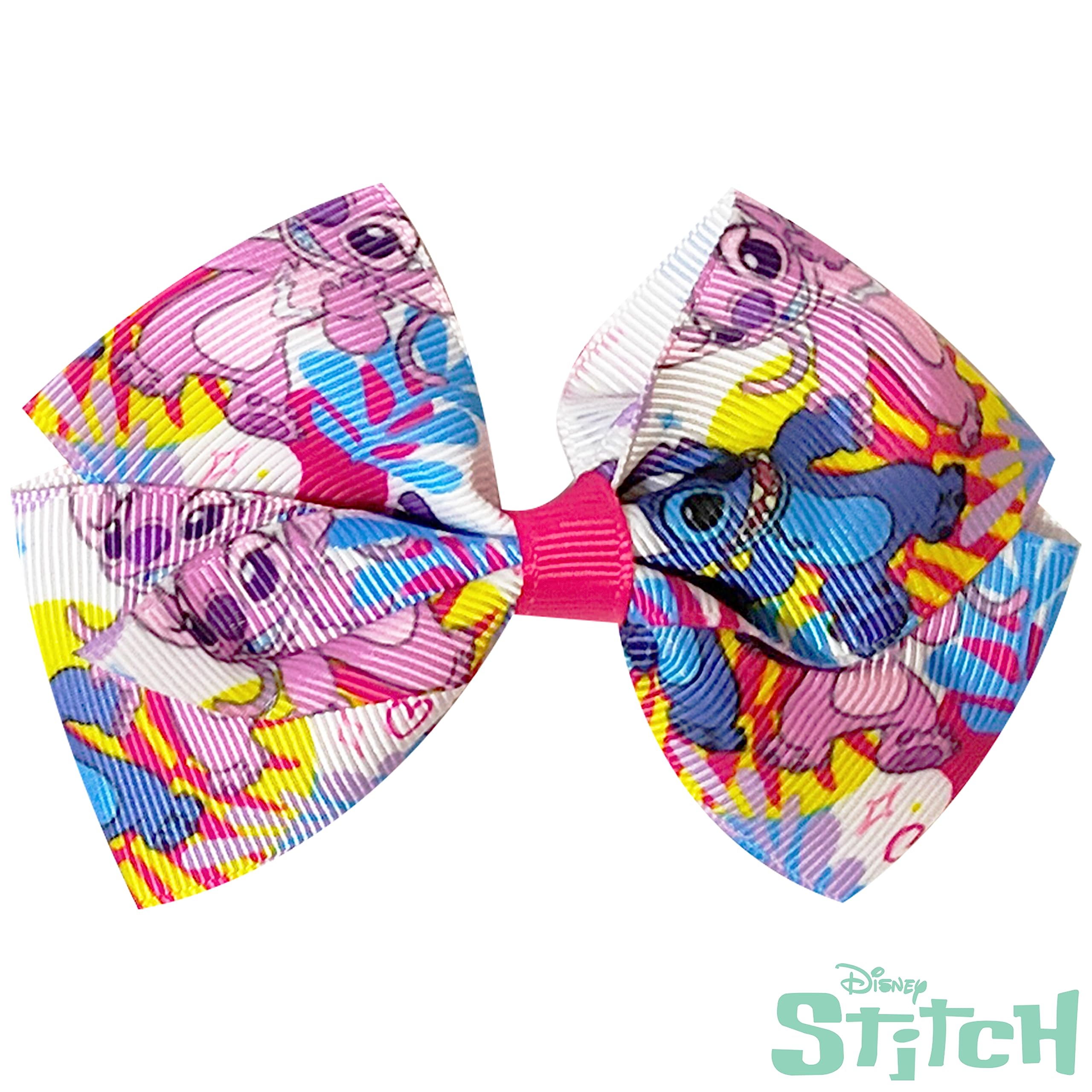 LUV HER Disney Stitch lazo 4 pulgadas, bordes suaves para niñas