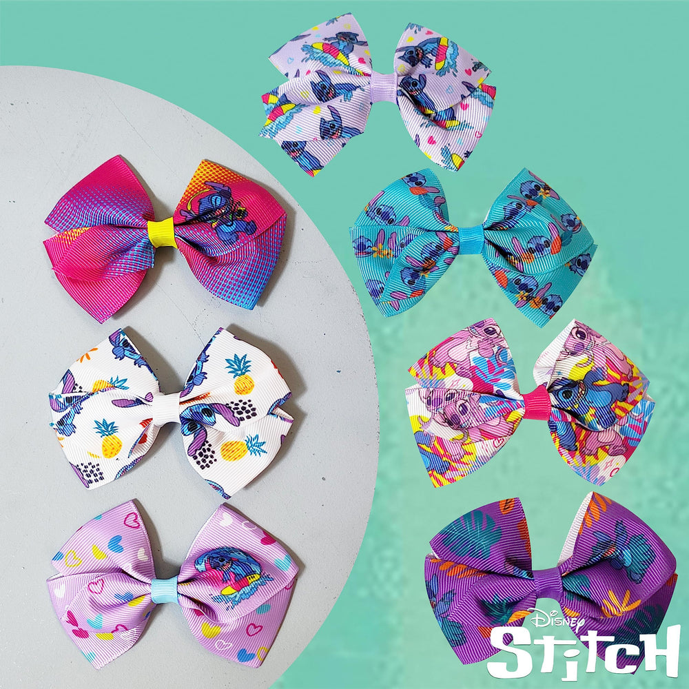 LUV HER Disney Stitch lazo 4 pulgadas, ideal para organizar peinados diarios