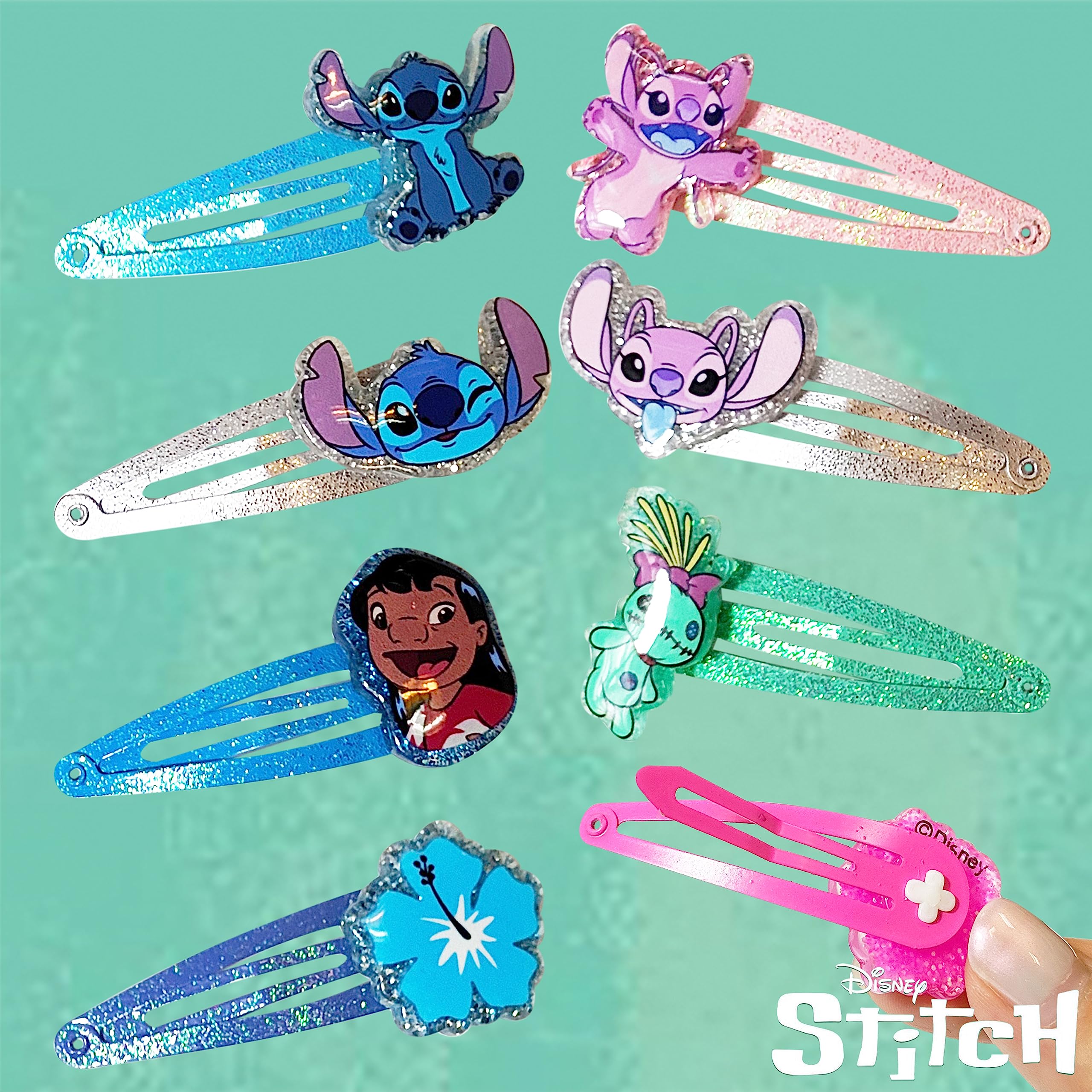Juego imaginativo con clips Disney Stitch para niñas.