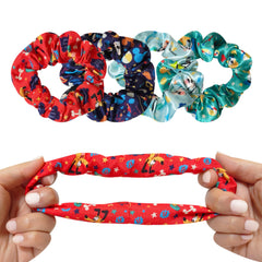 LUV HER scrunchies para niñas, colores brillantes para peinados diarios.